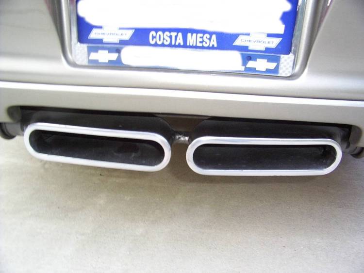 The Center Mount Exhaust after I painted it.